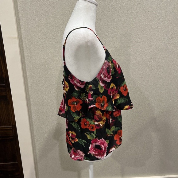 Paper Crane Women’s Shirt‎ Size Medium Crop Top Layered Criss Cross Back - Picture 7 of 11